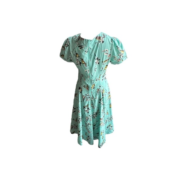 Hell Bunny Vixen Teal Floral Dress - Picture 3 of 6